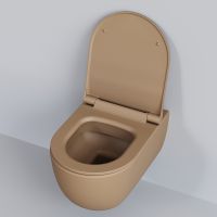 Товар: Унитаз Ambassador Abner подвесной Темно-бежевый матовый без сиденья арт-103T20501R - фото 11 Унитаз Ambassador Abner подвесной Темно-бежевый матовый без сиденья арт-103T20501R — фото 11, Подвесные унитазы