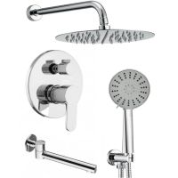 Душевая система ALMAes Ruver Хром арт-TVZ-8828 — фото 1, Встраиваемые душевые комплекты