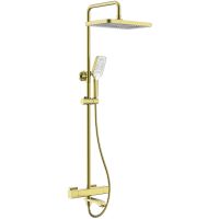 Душевая система Raglo с термостатом Золото матовое арт-R01.26.03 — фото 1, Душевые стойки