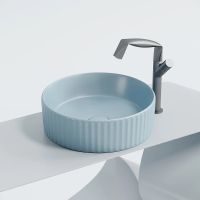 Раковина-чаша Ceramicanova Element 36 Голубая матовая арт-CN6057ML — фото 15, Раковины накладные