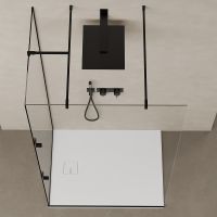 Душевой поддон из искусственного камня Salini Oasi 120x90 Белый матовый арт-120322M — фото 5, Душевые поддоны из искусственного камня