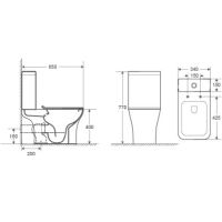 Унитаз компакт Creto Cer C2 с бачком и сиденьем Микролифт арт-1002-002Cer-C2W — фото 4, Напольные унитазы
