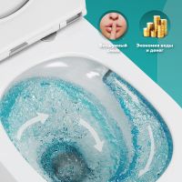 Унитаз Owl 1975 WaveCirkel-H подвесной с сиденьем Микролифт арт-TOWLT190801 — фото 8, Подвесные унитазы