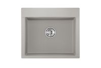 Granula-ES-, кухонная мойка, кварц, ESTETICA арт-5804, БАЗАЛЬТ — фото 2, Кухонные мойки