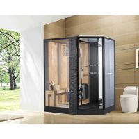 Душевая кабина Orans 180x130 R с сауной профиль Черный стекло прозрачное арт-89103rb — фото 3, Душевые кабины