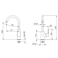 Товар: Смеситель для кухни Remer Energy Хром арт-EY72 - фото 2 Смеситель для кухни Remer Energy Хром арт-EY72 — фото 2, Смесители для кухни