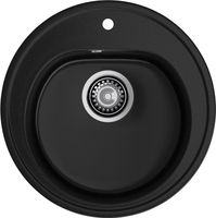 Товар: GRANFEST Мойка RONDO 510 1-чаша D-508мм черный арт.GF- арт-R-510 черный - фото 2 GRANFEST Мойка RONDO 510 1-чаша D-508мм черный арт.GF- арт-R-510 черный — фото 2, Кухонные мойки