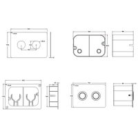 Клавиша смыва для пневматической инсталляции Point Венера, установка в стену, черный/хром, арт-PN44072BC — фото 3, Кнопки смыва