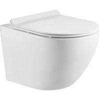 Унитаз Iberica Blanca Bilbao Mini подвесной Белый с сиденьем Микролифт арт-IB.BLM.234.1B1 — фото 1, Подвесные унитазы