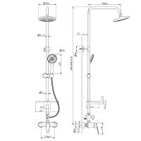 Душевая система Lemark Linara Хром арт-LM0460C — фото 2, Душевые стойки