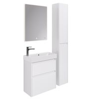 Тумба SLIM, 65 см, подвесная/напольная, 2 ящика, белый глянец арт-99.0401 — фото 10, Тумбы под раковину