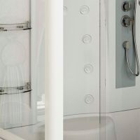 Душевая кабина Radomir Диана 2 139x108 с баней профиль Белый стекло прозрачное арт-1-05-1-0-0-0650 — фото 3, Душевые кабины