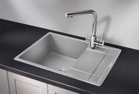 Granula-, кухонная мойка, кварц арт-6501, АЛЮМИНИУМ — фото 2, Кухонные мойки