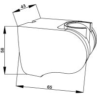 Держатель ручного душа Swedbe Hermes Черный матовый арт-5100B — фото 4, Держатели для душа