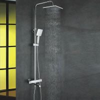 Душевая система Rose R35 с термостатом Хром арт-R3536 — фото 2, Душевые стойки