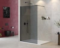 Душевая перегородка CEZARES арт-LIBERTA-L-1-120-120-GR-NERO — фото 1, Душевые перегородки