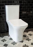 Унитаз компакт Creto Cer C2 с бачком и сиденьем Микролифт арт-1002-002Cer-C2W — фото 3, Напольные унитазы