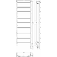 Электрический полотенцесушитель Сунержа Галант 3.0 1200x400 R Черный матовый арт-31-5801-1240 — фото 2, Электрические полотенцесушители