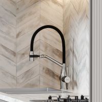 Смеситель для кухни Sancos Orta Никель брашированный Черный арт-SC4008BN — фото 7, Смесители для кухни