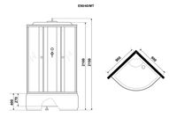 Душевая кабина Niagara Eco (90х90х195) высокий поддон(40см),стекло матовое,4 места арт-E90/40/MT/BK — фото 4, Душевые кабины