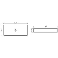 Раковина-чаша Ceramicanova Element 80 Белая арт-CN6072 — фото 5, Раковины накладные