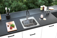 Мойка для кухни MORE 20 NAT-90 490 X 500 в комплекте с сифоном 1130550, арт-1151258.0 — фото 2, Кухонные мойки