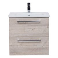 Тумба GIO, 60 см, подвесная, 2 ящика, дуб кантри арт-77.0102D — фото 3, Тумбы под раковину