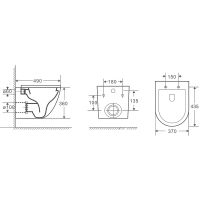 Унитаз Alcora Encanto LT-046E-R подвесной с сиденьем Микролифт арт-49530 — фото 3, Подвесные унитазы