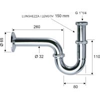 Сифон для раковины Remer Хром арт-977114 — фото 2, Сифоны для раковины