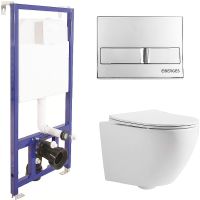 Товар: Комплект унитаза CeramaLux 2197 с инсталляцией Berges Novum L3 040213 с сиденьем Микролифт и клавише арт-2197+040213 - фото 1 Комплект унитаза CeramaLux 2197 с инсталляцией Berges Novum L3 040213 с сиденьем Микролифт и клавише арт-2197+040213 — фото 1, Комплекты унитаз + инсталляция