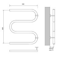 Товар: Водяной полотенцесушитель Melodia della vita Simple Polymer М-образный 60х50х1 Полирова арт-MTRSP6050PLR - фото 2 Водяной полотенцесушитель Melodia della vita Simple Polymer М-образный 60х50х1 Полирова арт-MTRSP6050PLR — фото 2, Водяные полотенцесушители