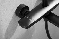 Душевая система Rose R39H с термостатом Черная матовая арт-R3996H — фото 7, Душевые стойки