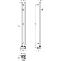Водяной полотенцесушитель Сунержа Нюанс EU50+ 840х50 Белый арт-12-0212-0840 — фото 2, Водяные полотенцесушители