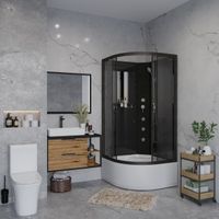 Душевая кабина Niagara Classic NG-6508-14BKG (90х90х200) высокий поддон(40см),черный,стекло тонирова арт-65081434BKG — фото 1, Душевые кабины