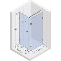 Душевой уголок Riho SZ Scandic NXT X204 120х90 P (GX08042C2) профиль Хром стекло прозрачн арт-G001086120 — фото 2, Прямоугольные душевые уголки