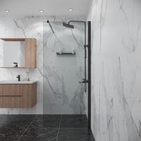 Душевая перегородка Niagara Eco (80х190) черный,стекло прозрачное,1 место арт-NG-551-80BLACK — фото 2, Душевые перегородки