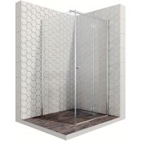 Душевой уголок Ambassador Diamond 90х90 профиль Хром стекло прозрачное арт-12011105R — фото 1, Квадратные душевые уголки