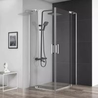 Душевая система ALMAes GaLaxy с термостатом Черная матовая арт-SDI-1801 — фото 6, Душевые стойки