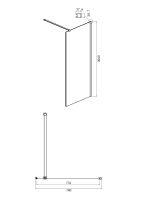 Душевой уголок Ambassador Elysium 100x80 профиль Хром стекло прозрачное арт-111011111CX-80CX — фото 2, Прямоугольные душевые уголки