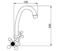 Смеситель для кухни Сантаком StOmega Хром арт-3310-1 — фото 2, Смесители для кухни
