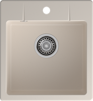 GRANFEST Мойка URBAN 245 1-чаша 450*490мм белый арт.GF-UR- арт-245 белый — фото 1, Кухонные мойки