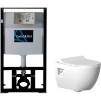 Комплект унитаза с инсталляцией Azario с сиденьем Микролифт арт-AZ-8010-1000+Ocean plus — фото 1, Комплекты унитаз + инсталляция