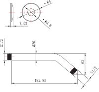 Кронштейн для верхнего душа Lemark Хром арт-LM8031C — фото 2, Кронштейны для верхнего душа