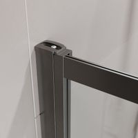 Душевая шторка на ванну с фиксированным креплением одной створки CEZARES SLIDER-FIX-VF-11-90/150-C-G арт-SLIDER-FIX-VF-11-90/150-C-GM — фото 4, Шторки для ванной раздвижные