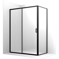 Душевой уголок Ambassador Forsa 150х120 профиль Черный стекло прозрачное арт-17021221AB-120AB — фото 1, Прямоугольные душевые уголки