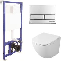 Комплект унитаза Owl 1975 Vind Cirkel-H TOWLT190302 с инсталляцией Berges Novum L3 040213 с сиденьем арт-TOWLT190302+040213 — фото 1, Комплекты унитаз + инсталляция