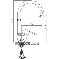 Смеситель для кухни Ledeme H03 5803L Хром арт-535846 — фото 2, Смесители для кухни