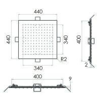 Верхний душ Remer Нержавеющая сталь арт-SS357EFS44 — фото 2, Верхние души
