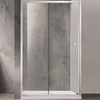 Душевой уголок Azario Milton 120х80 профиль Серебро стекло прозрачное арт-AZ-ND1131 L 1200 — фото 2, Прямоугольные душевые уголки