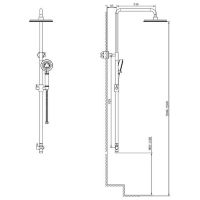 Душевая система Caprigo Parts Хром арт-99-560-crm — фото 2, Душевые стойки